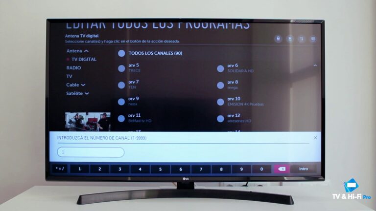 Como se ordenan los canales en una tv lg