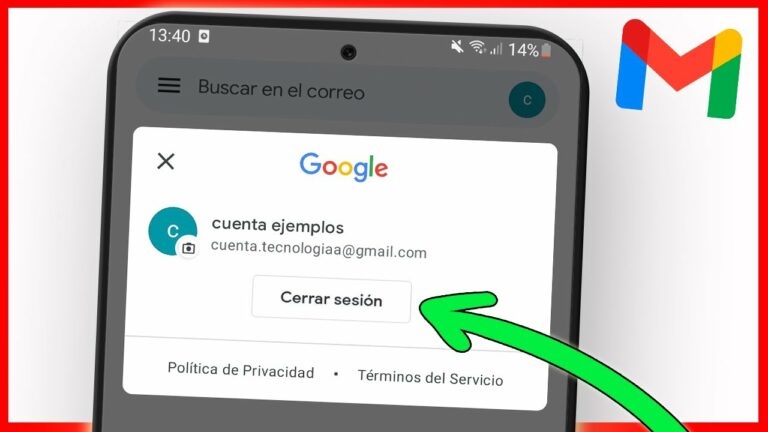 Como cerrar sesion gmail android