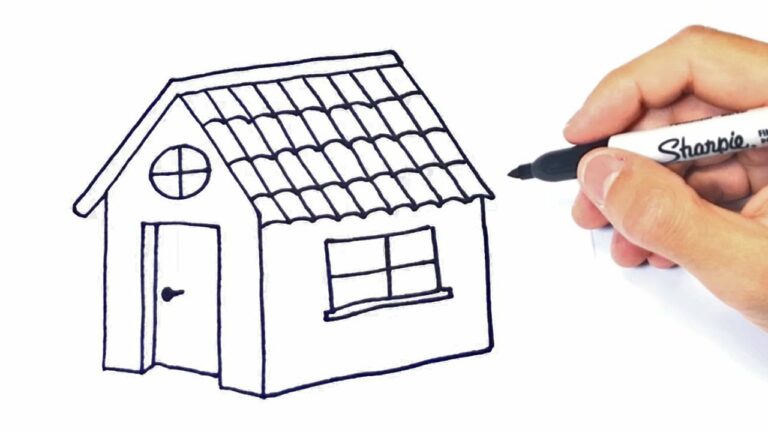 Como dibujar el tejado de una casa