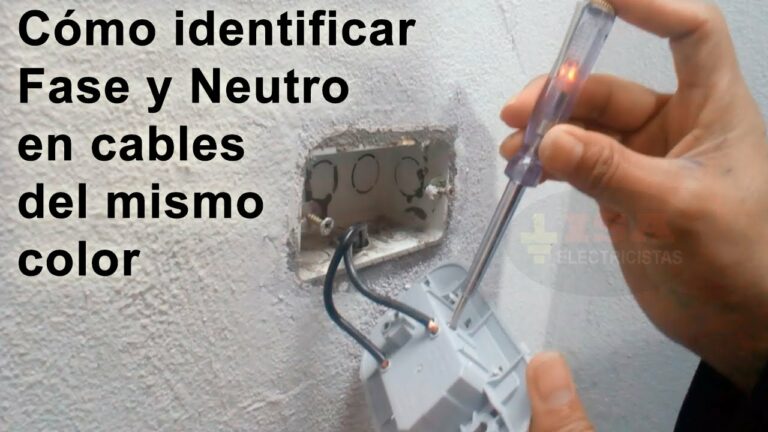 Como identificar fase y neutro en cables del mismo color