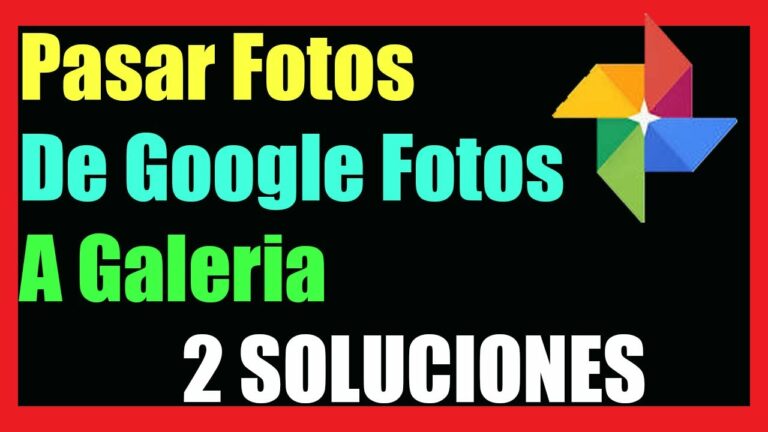 Como pasar fotos de google fotos a galeria