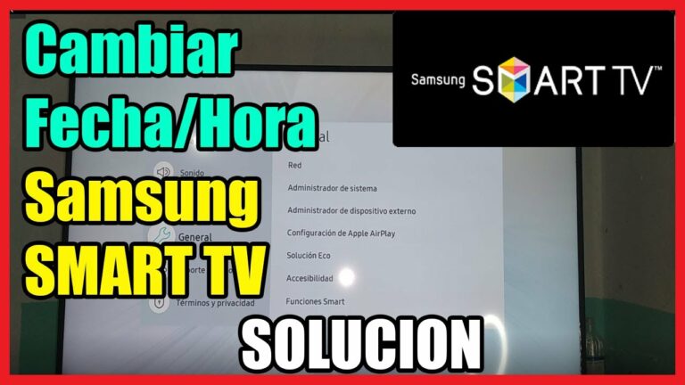 Como poner la hora en smart tv samsung