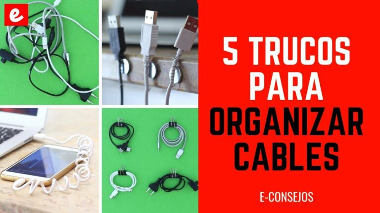 Como ordenar los cables de los cargadores