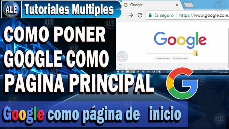 Como poner google en pagina de inicio