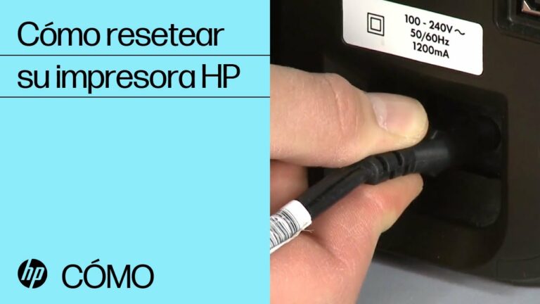 Como resetear impresora hp