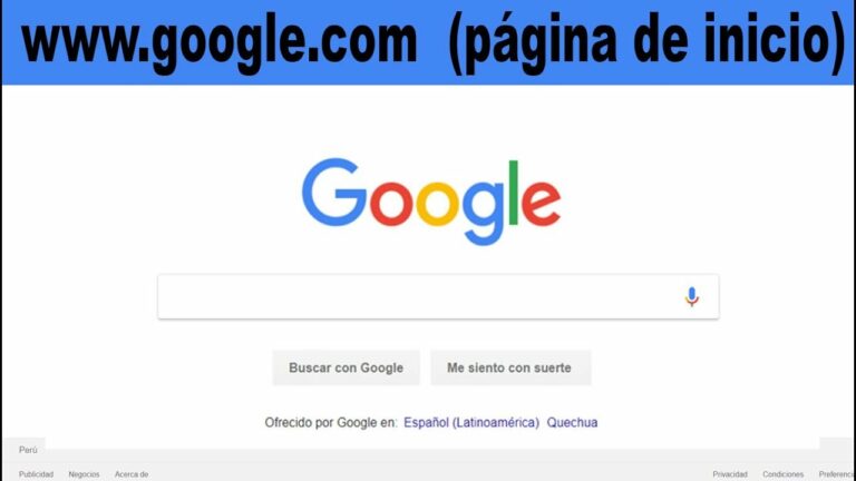 Google como pantalla de inicio