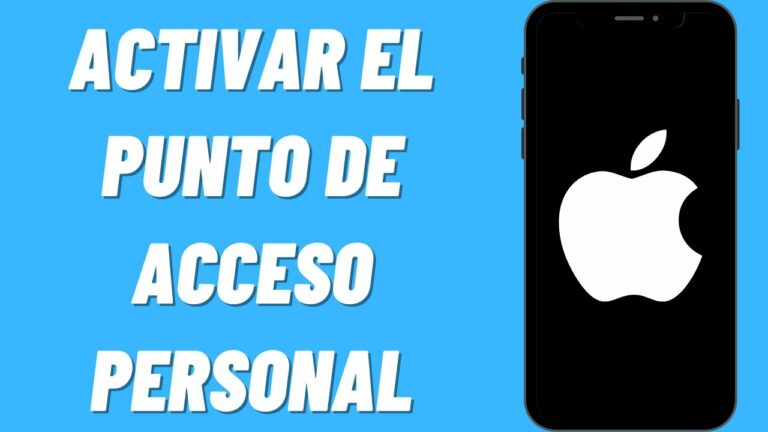 Como activar el punto de acceso personal