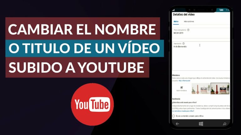 Como editar el titulo de un video en youtube