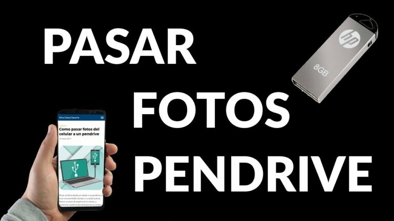 Como pasar fotos a un pendrive