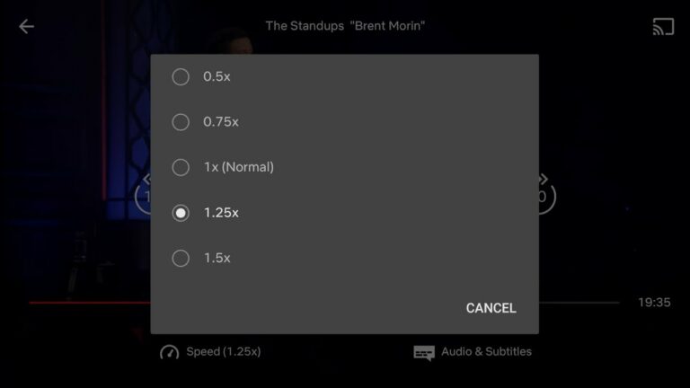 Como aumentar la velocidad de reproducción en netflix en tv