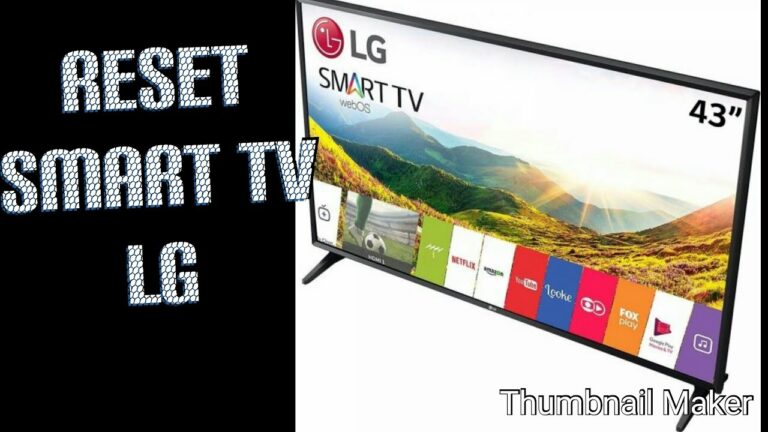 Como reiniciar una smart tv lg