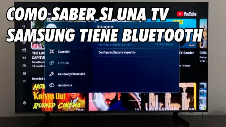 Como saber si mi televisor samsung tiene bluetooth