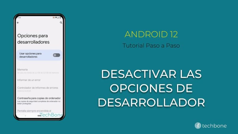 Como desactivar las opciones de desarrollador