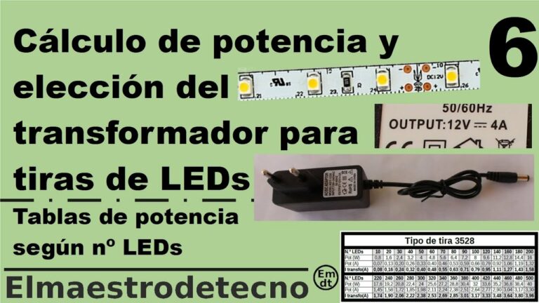 Como calcular transformador para tiras led