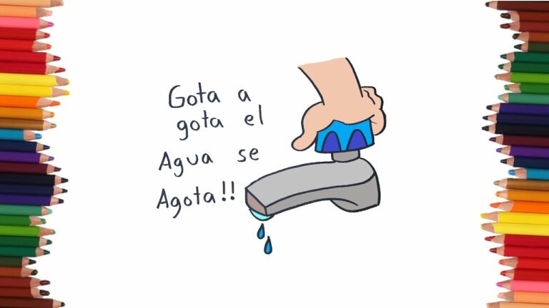 Dibujo como ahorrar el agua