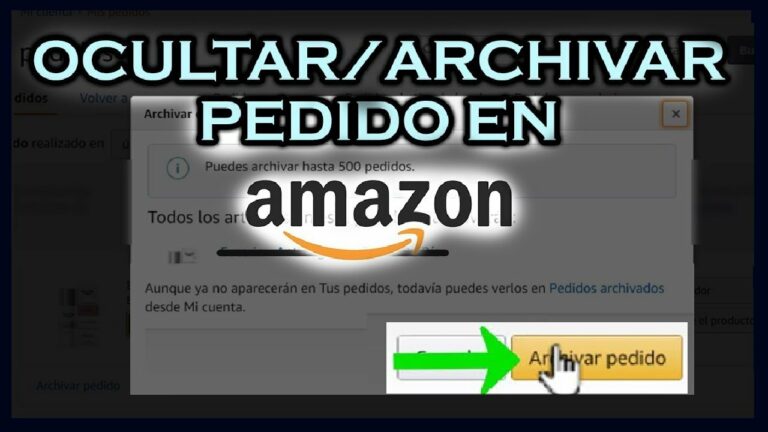 Como ocultar un pedido en amazon