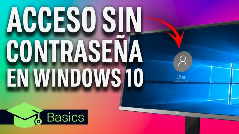 Como entrar sin contraseña en windows 10