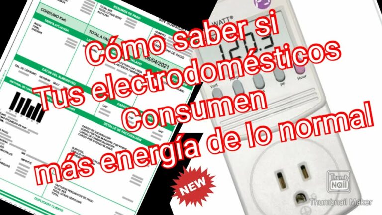 Como saber si un electrodomestico consume mucha energia